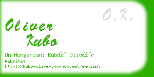 oliver kubo business card